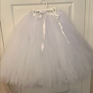 Knee length tulle skirt